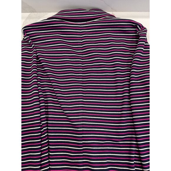 Talbots Soft Knit Navy, Pink, Striped Blazer Lightweight Size 1X - Picture 6 of 6